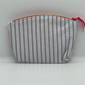 Ipsy striped blue make up bag, make up case 3 for $15